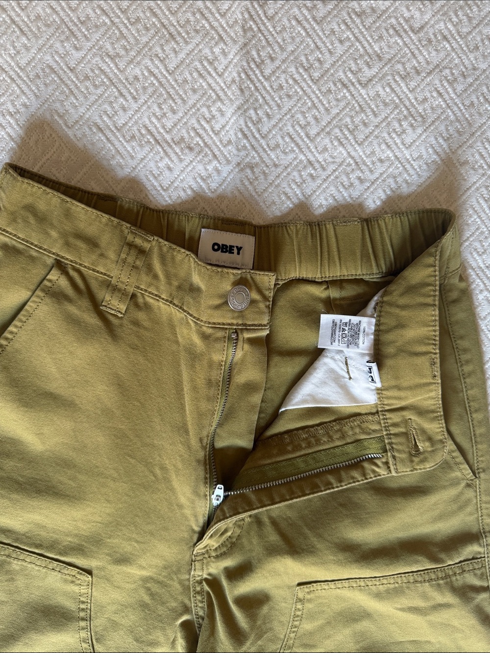 Obey Women's Mustard Green Cargo pants